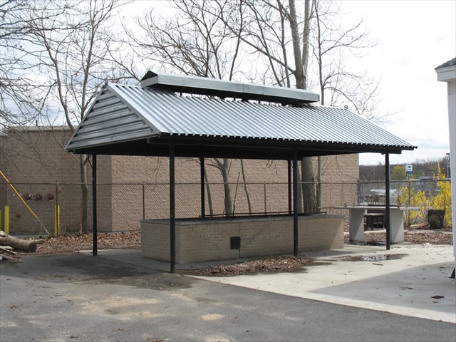 Holy Ghost Park - Lowell Massachusetts - Steel Canopy For Wood Fire Bar-B-Q Pit